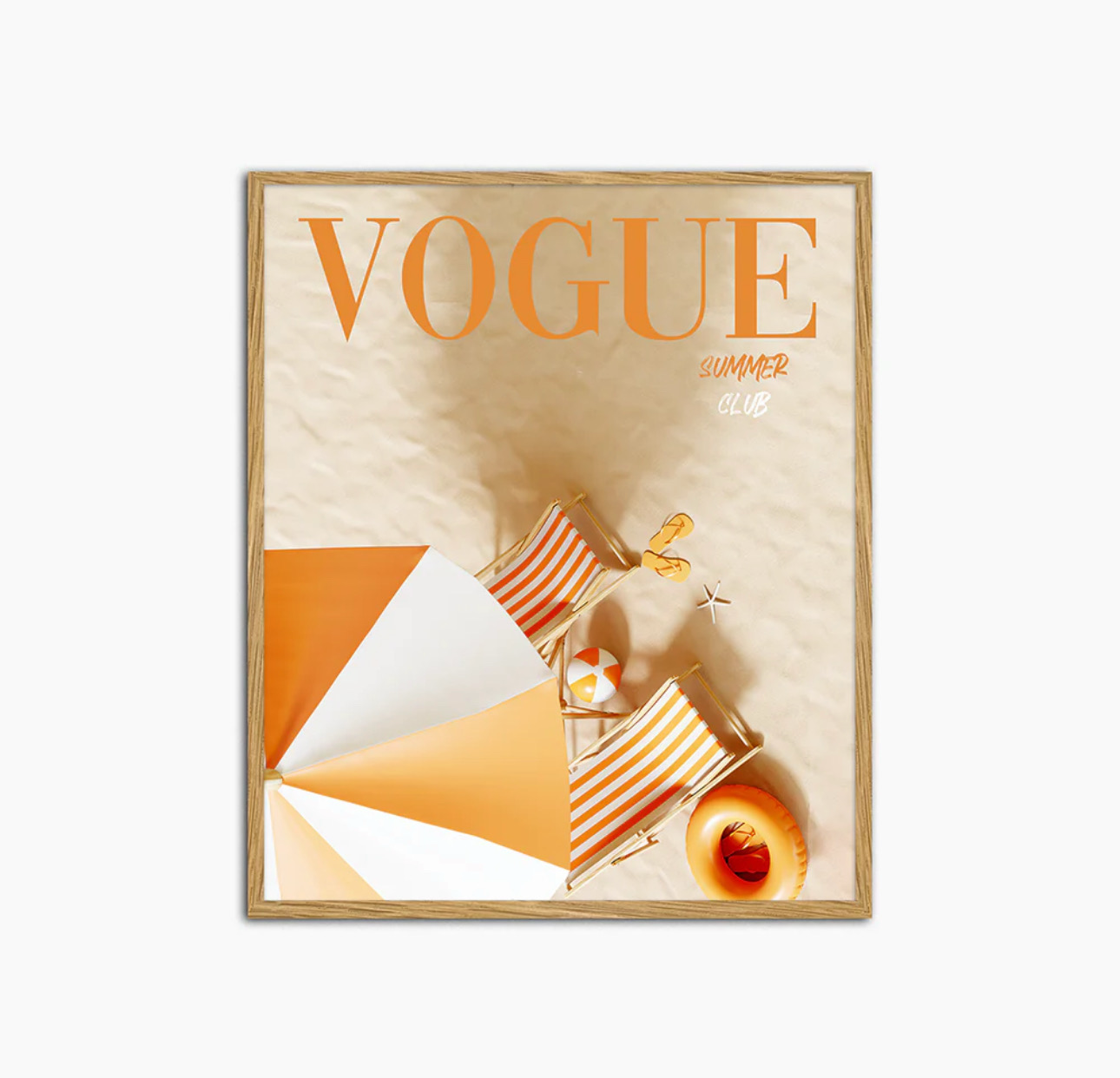 Wandbild Vogue Orange Club 50 x 60 cm