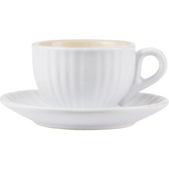 Ib Laursen Espressotasse mit Untertasse Mynte Pure White