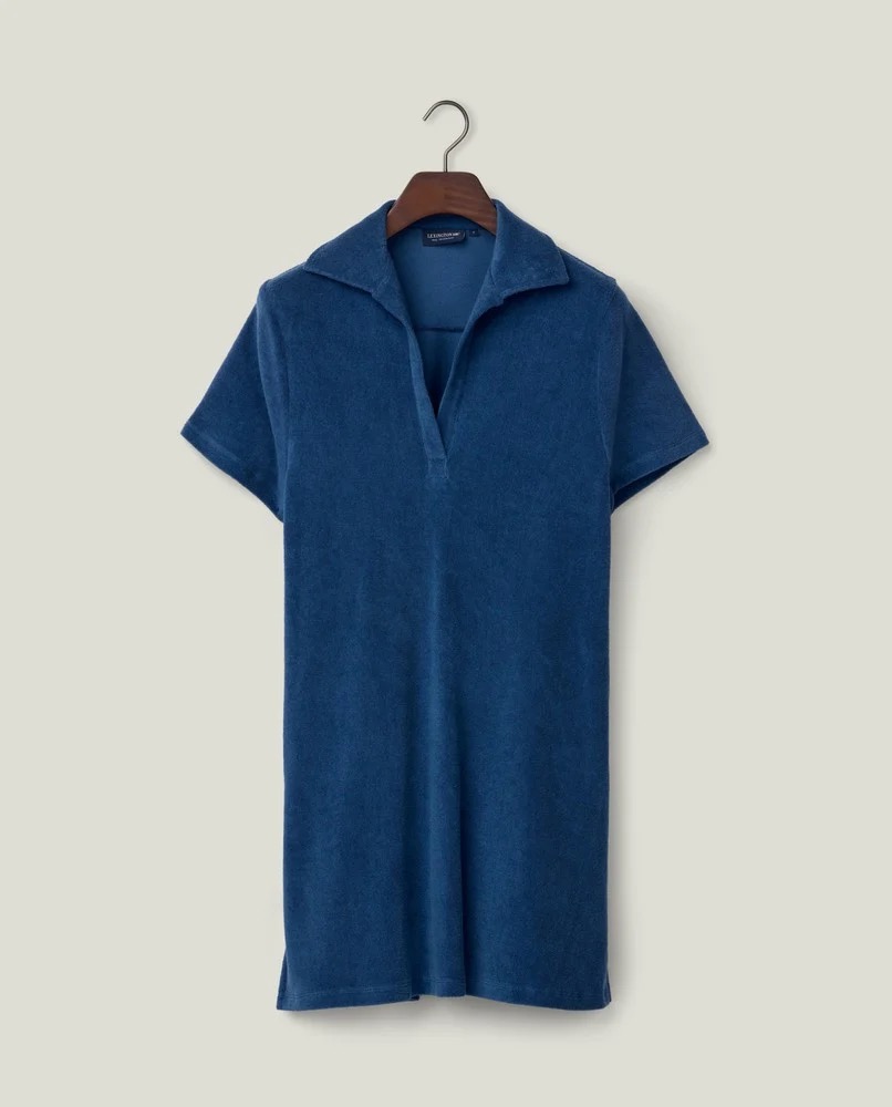 Lexington Polokleid aus Bio Baumwollfrottee blau