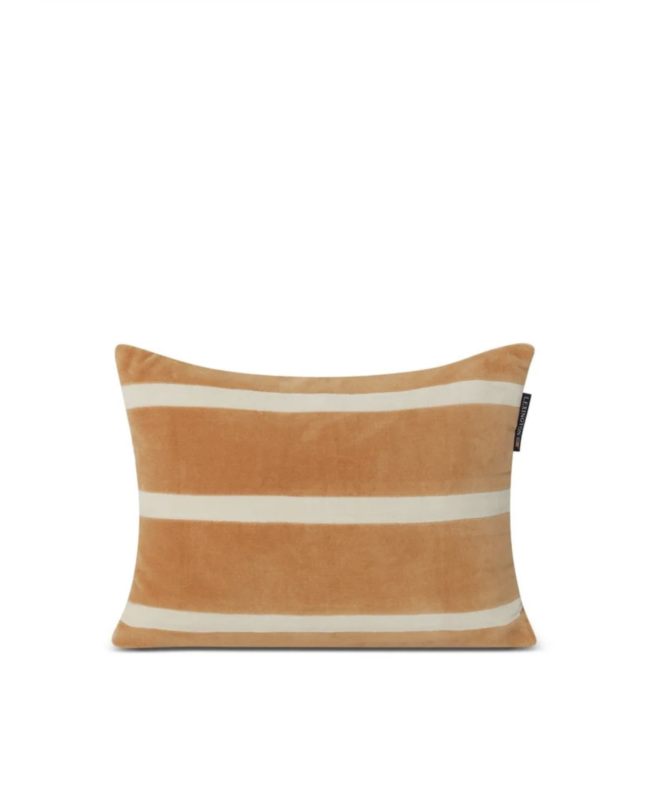 Lexington Samtkissen gelb / beige gestreift 30 x 40 cm