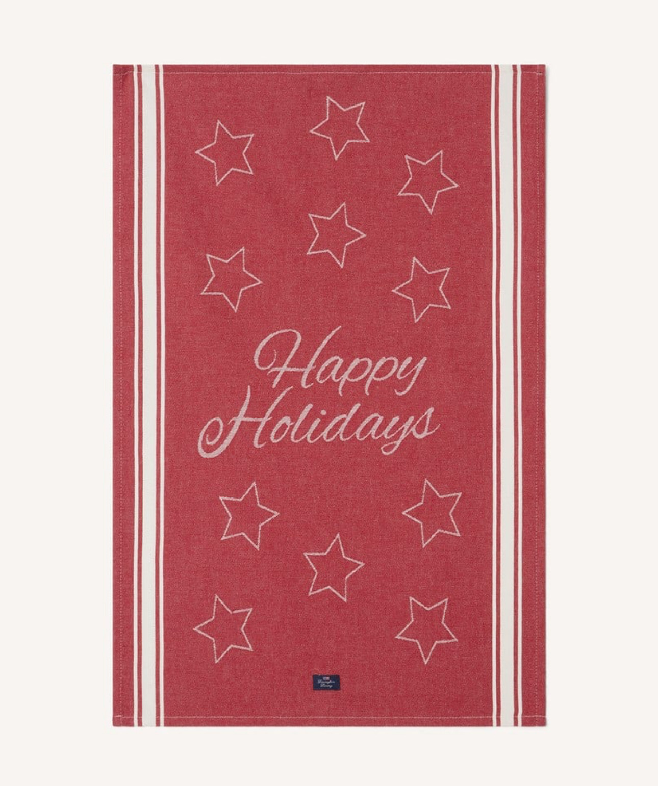 Lexington Geschirrtuch Happy Holiday rot