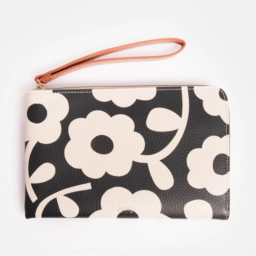 Caroline Gardner Clutch Mono Blumen