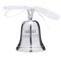 Riviera Maison Glocke Merrry Christmas silberfarben