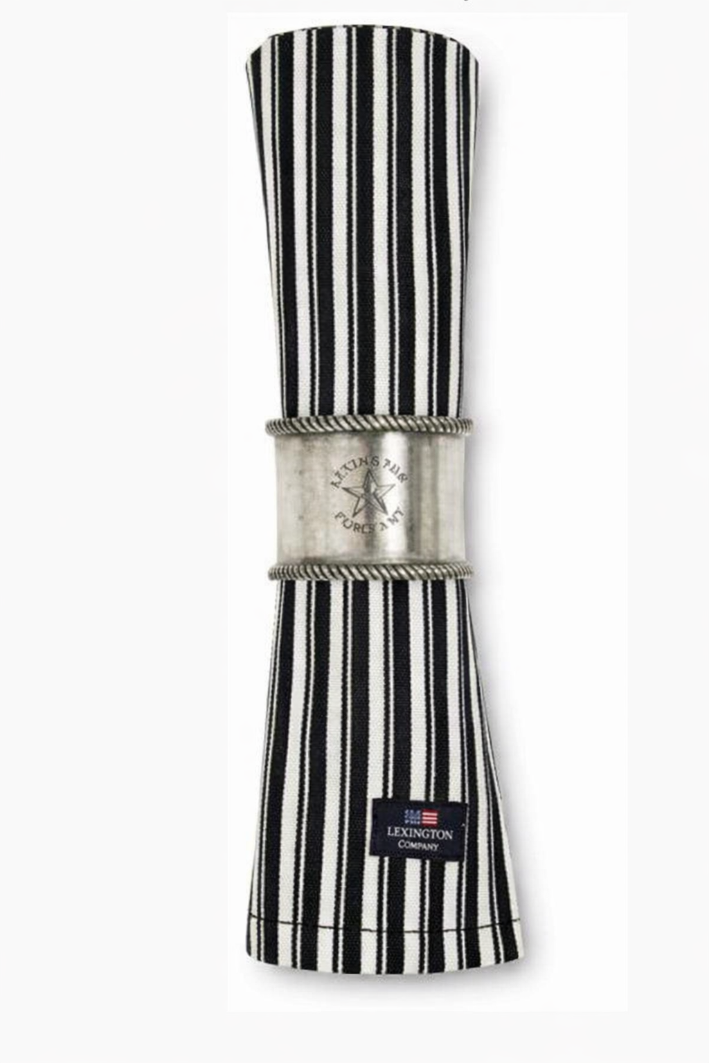 Lexington Stoffserviette Icons schwarz/weiss gestreift