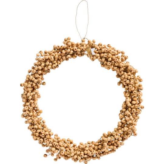 Ib Laursen Stillenat Kranz aus Holzperlen natur