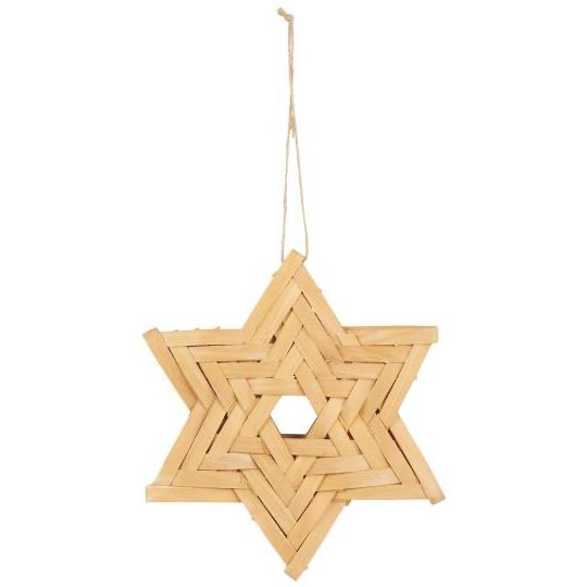 Ib Laursen Anhänger Stern Spanholz geflochten L