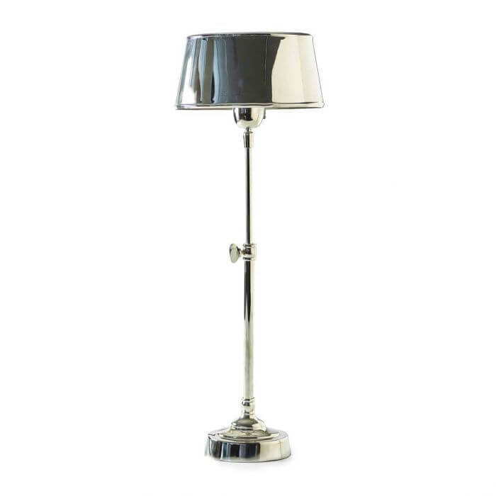 Riviera Maison Lampe Hampton inkl. Lampenschirm oval silber