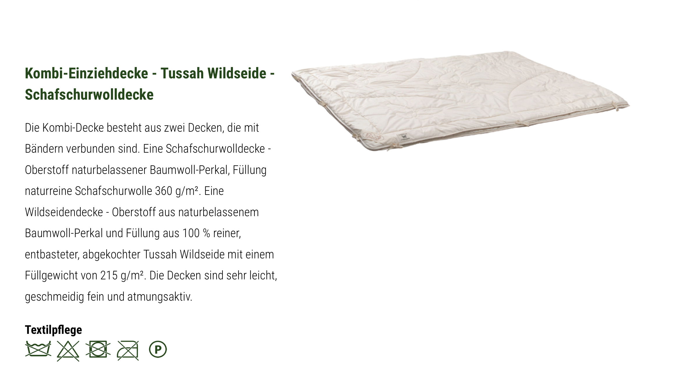 Relax Kombi-Zudecke | Schafschurwolle und Wildseide