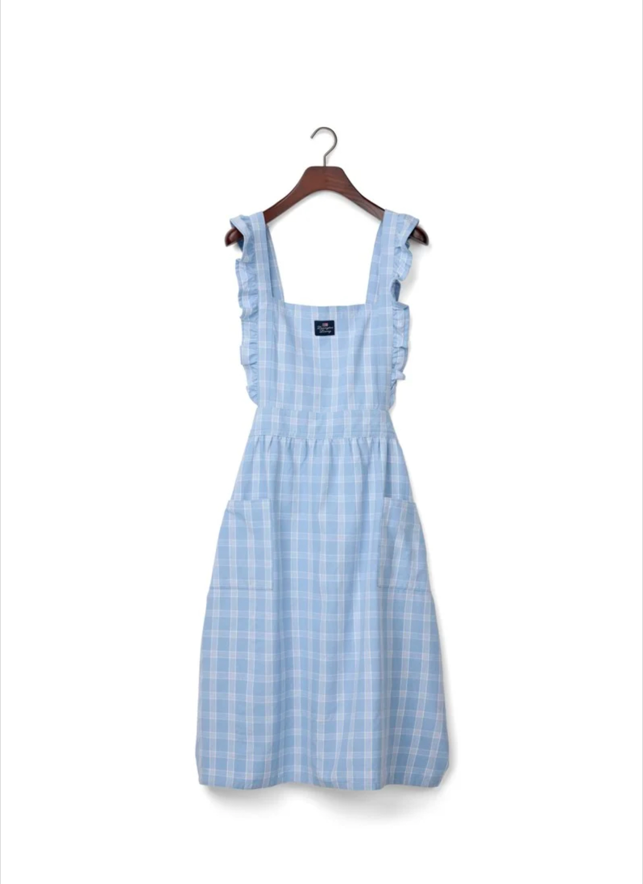 Lexington Schürze Oxford kariert himmelblau/weiss