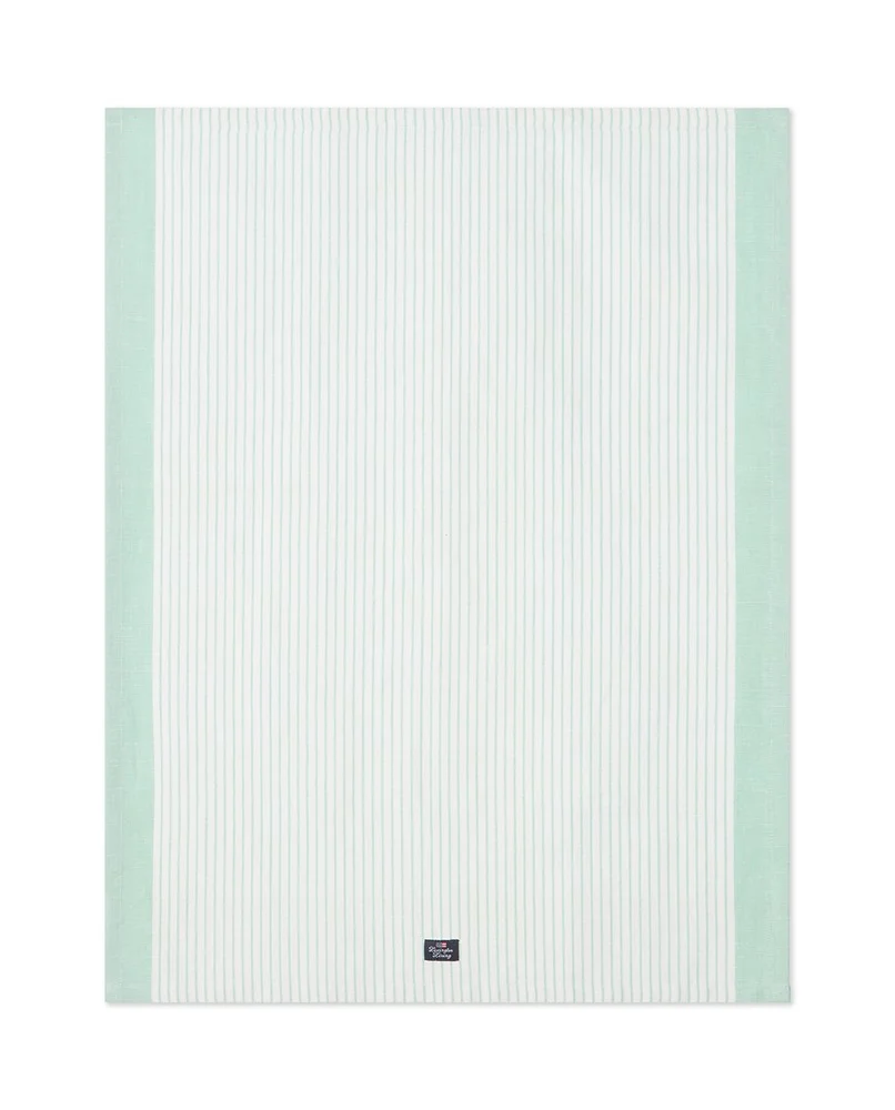 Lexington Geschirrtuch Leinen Baumwolle Mischung grün weiss gestreift 50 x 70 cm