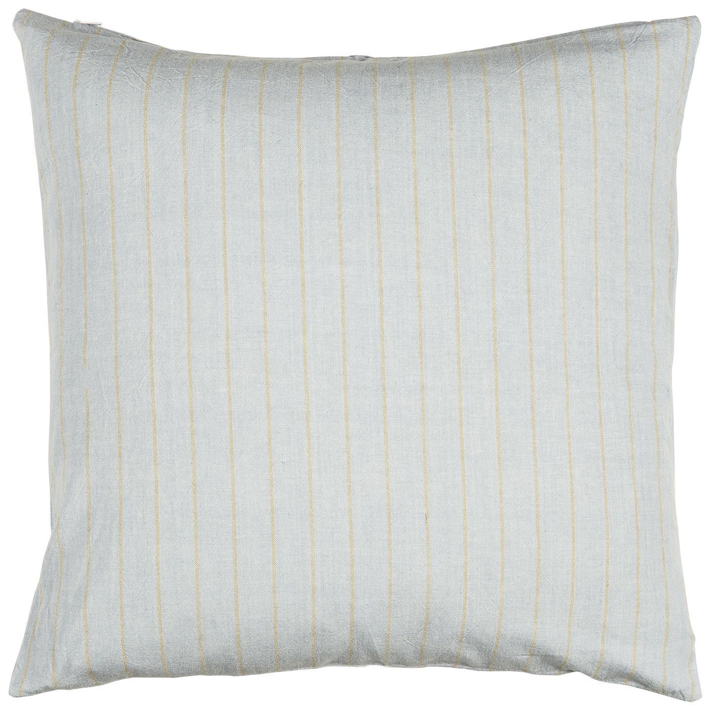 IB Laursen Kissen hellblau mit dünnen beigen Streifen 50x50cm