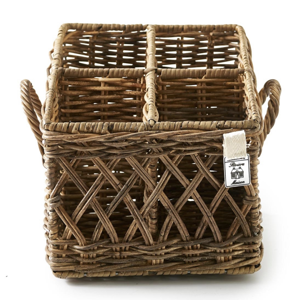 Riviera Maison Rustic Rattan Besteckkorb eckig