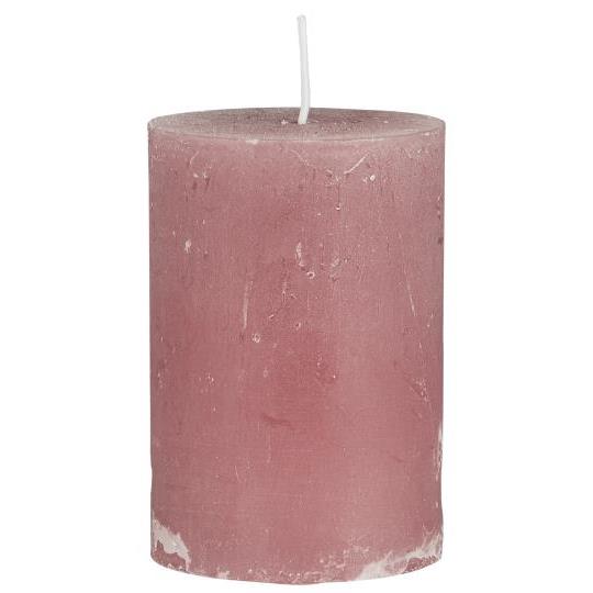 Ib Laursen Stumpenkerze rustikal malva H 10 cm