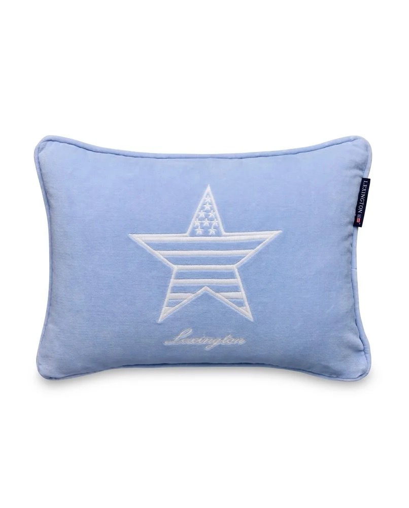 Lexington Kissen Signature Star hellblau 30 x 40 cm