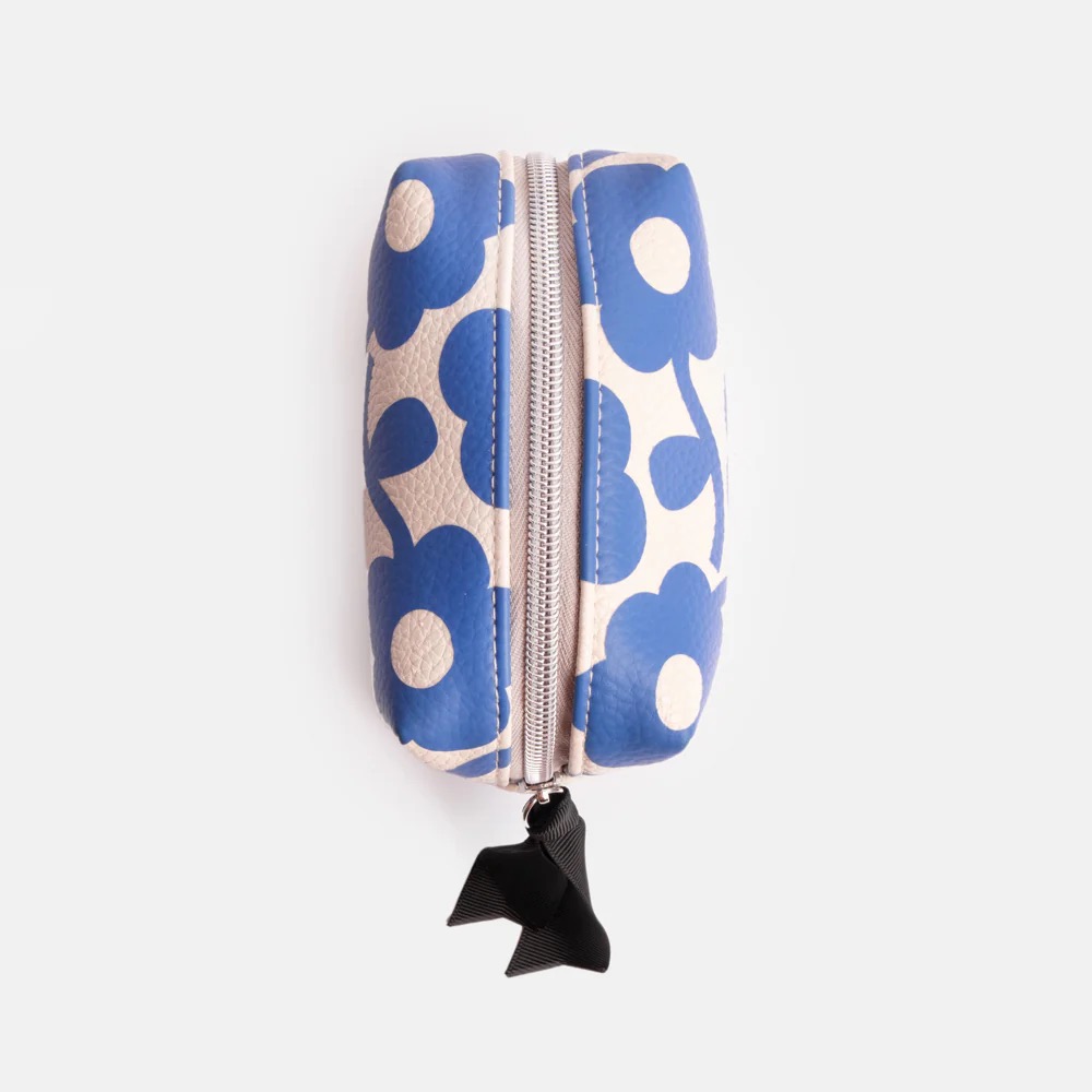 Caroline Gardner Kosmetik Täschchen Blumenmuster blau