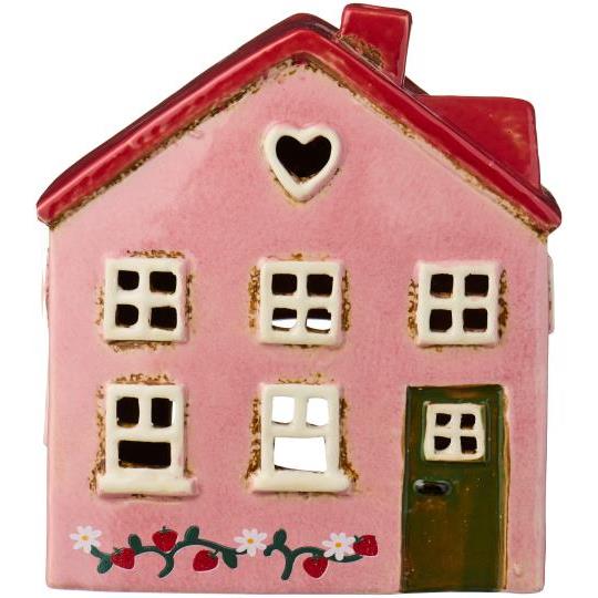 Ib Laursen Lichthaus Ebeltoft mit Erdbeerranke und grüner Tür