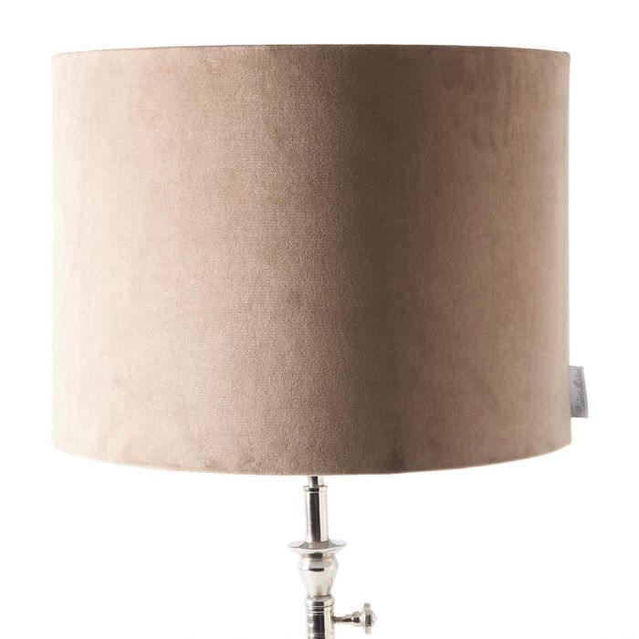 Riviera Maison Lampenschirm Samt Zylinder sand 30 x 40 cm