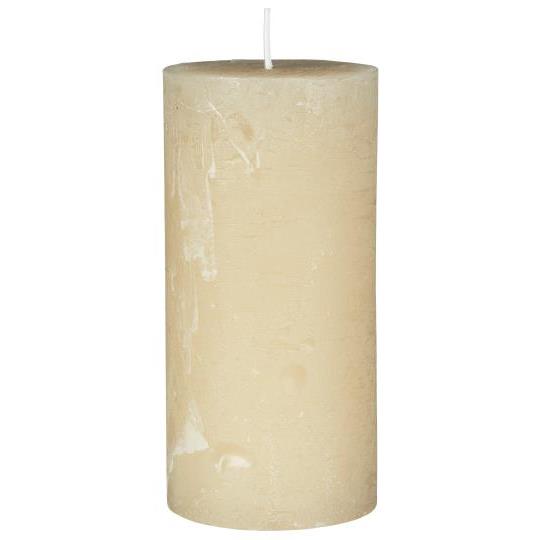 Ib Laursen Stumpenkerze rustikal natur H 14 cm