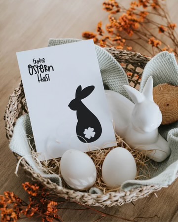Heldenglück Postkarte Frohe Ostern Hasi