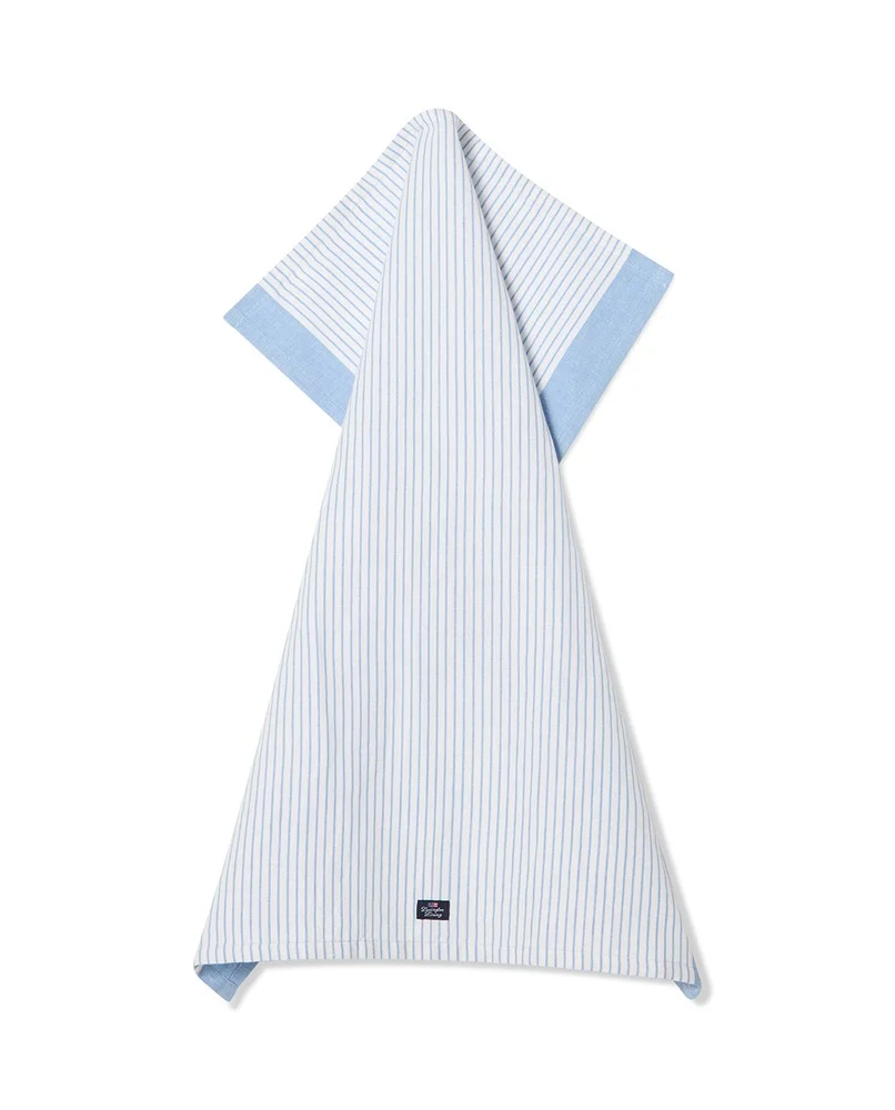Lexington Geschirrtuch Leinen Baumwolle Mischung blau weiss gestreift 50 x 70 cm