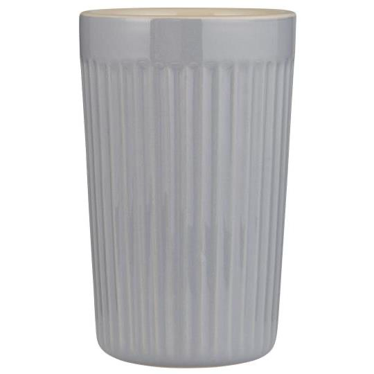 Ib Laursen Café Latte Becher Mynte French Grey gerippt