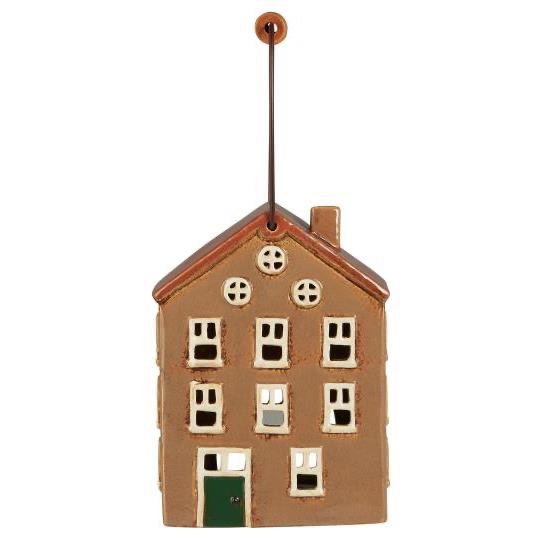 Ib Laursen Lichthaus Nyhavn grüne Tür mit Holzgriff