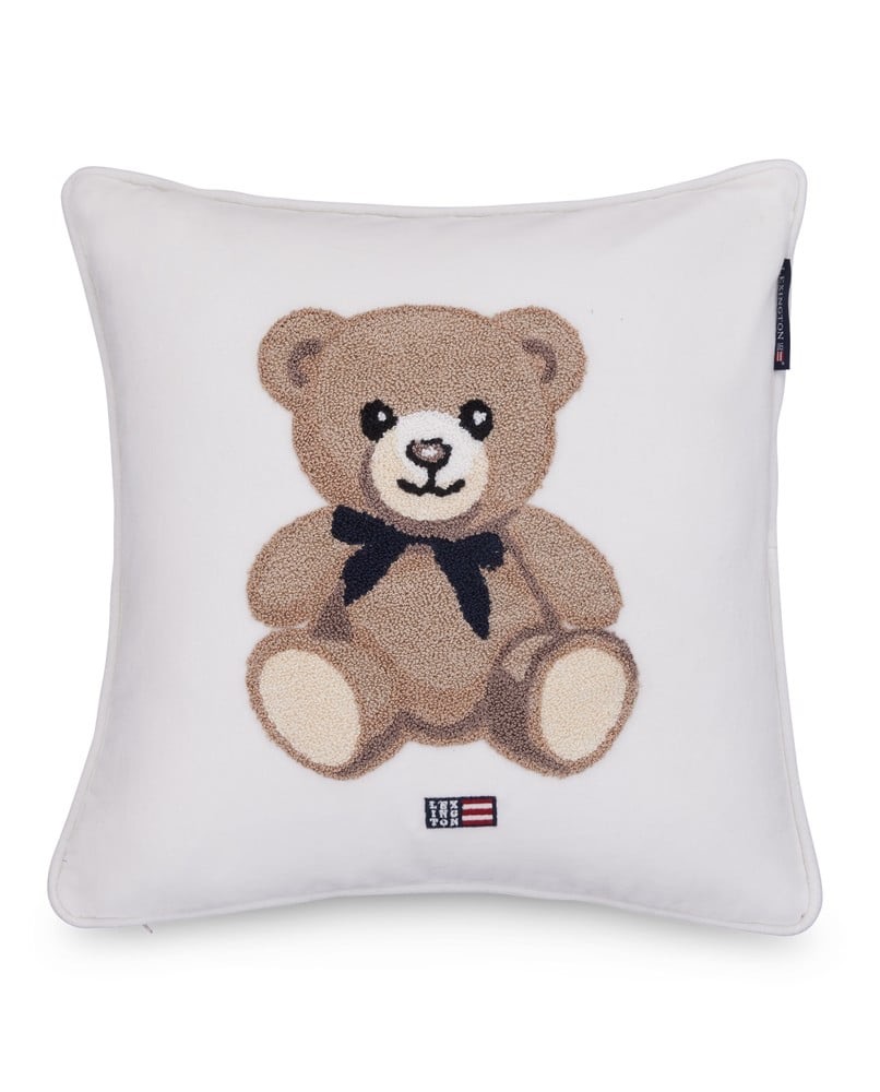 Lexington Icons Teddy Kissen aus Baumwollsamt 40 x 40 cm