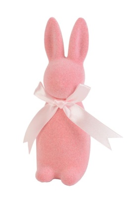 Hase Babettchen beflockt koralle