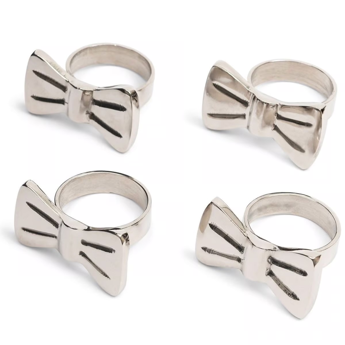 Riviera Maison Classic Bow Serviettenringe Set von 4