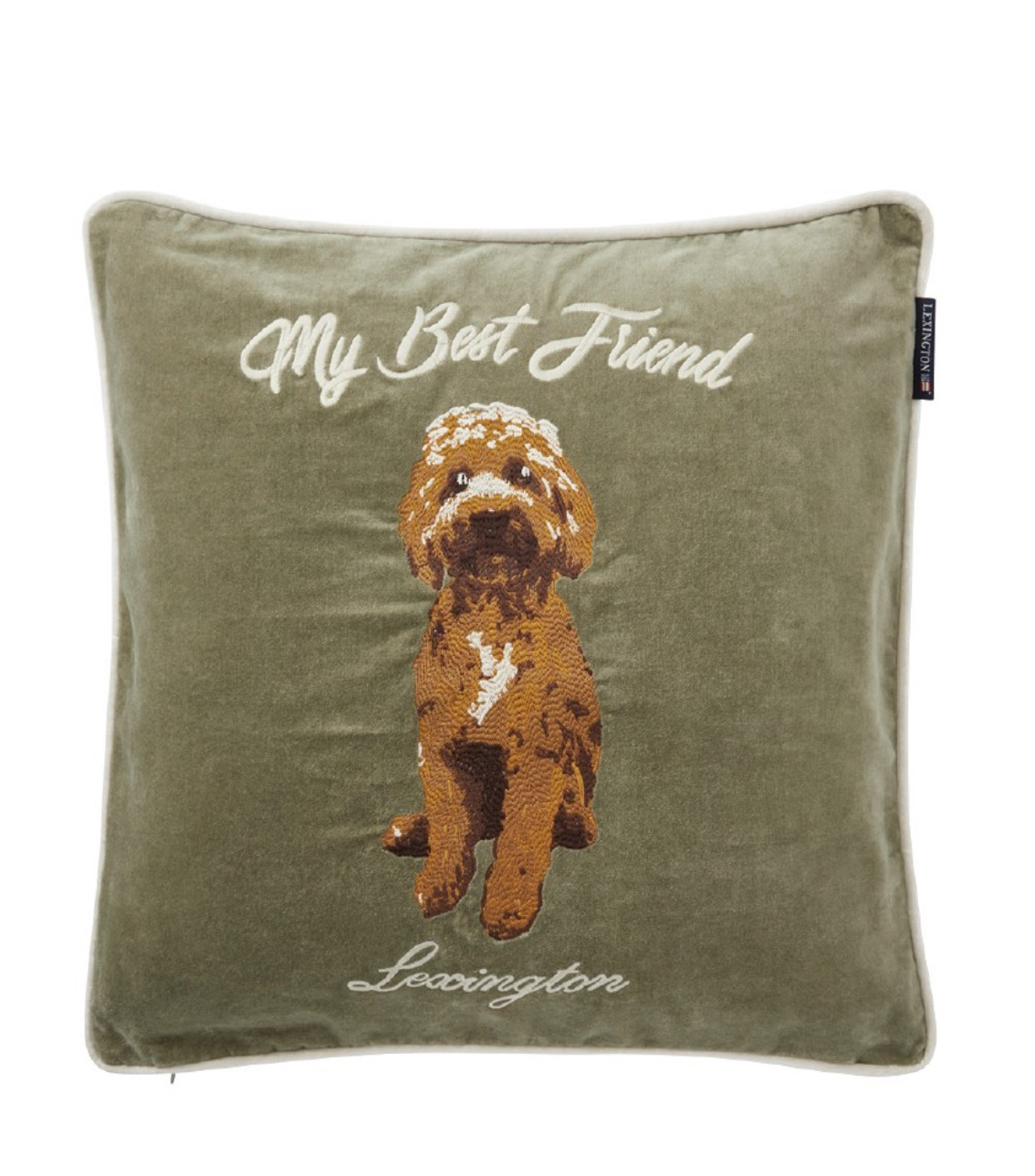 Lexington Kissenbezug Samt Mein bester Freund 50 x 50 cm