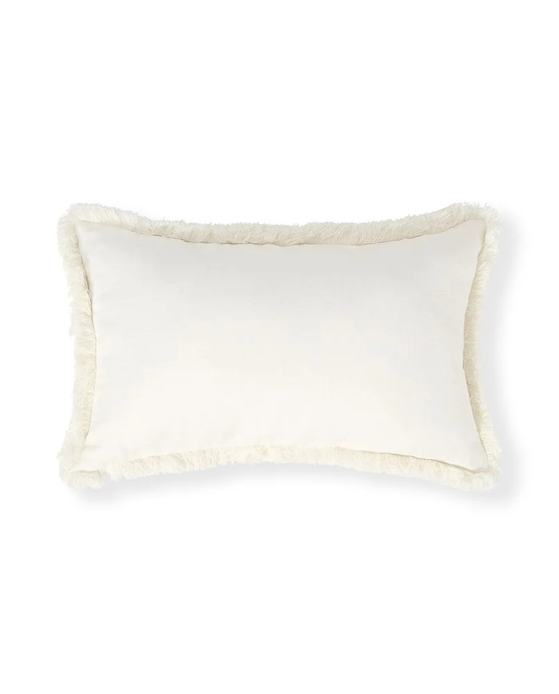 Lexington Kissen mit Fransen weiss 30 x 50 cm