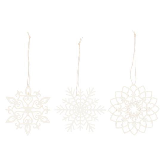 Ib Laursen Scherenschnitt Schneekristall 3er Set weiß