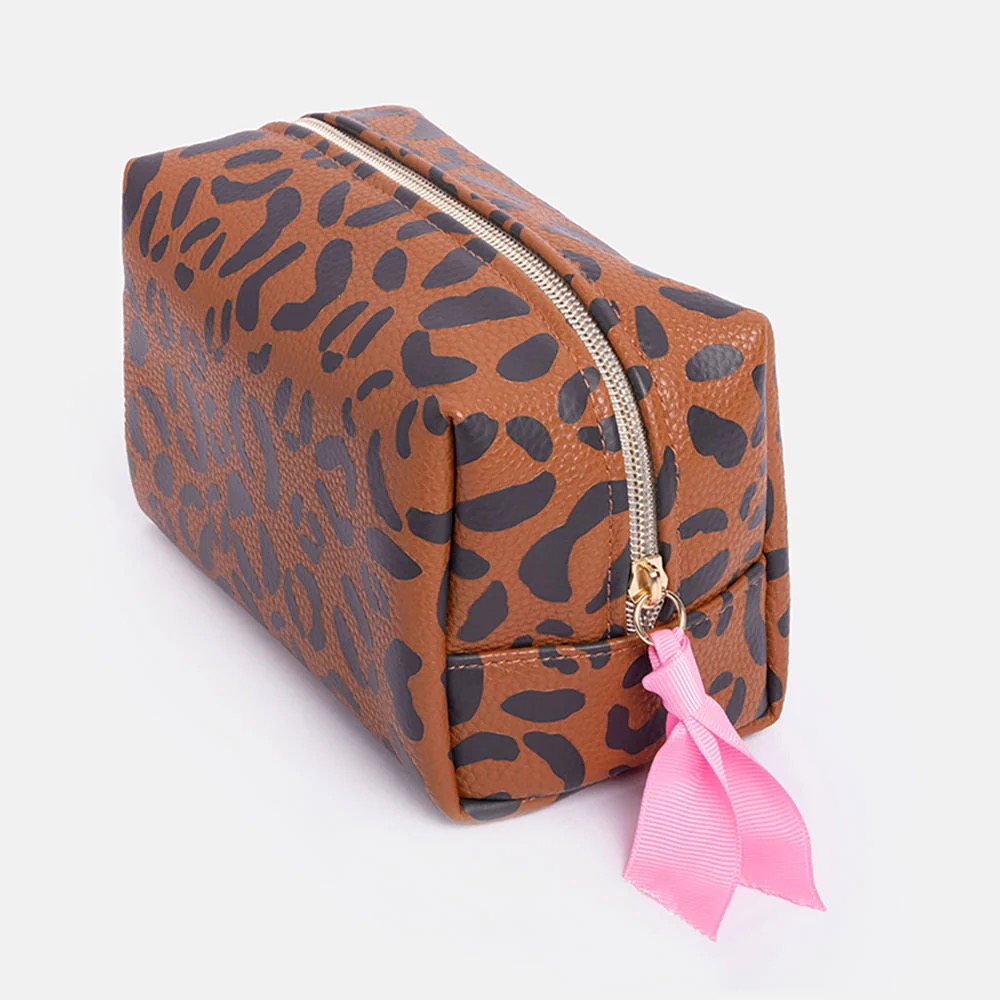 Caroline Gardner Kosmetiktasche Cube Leopard