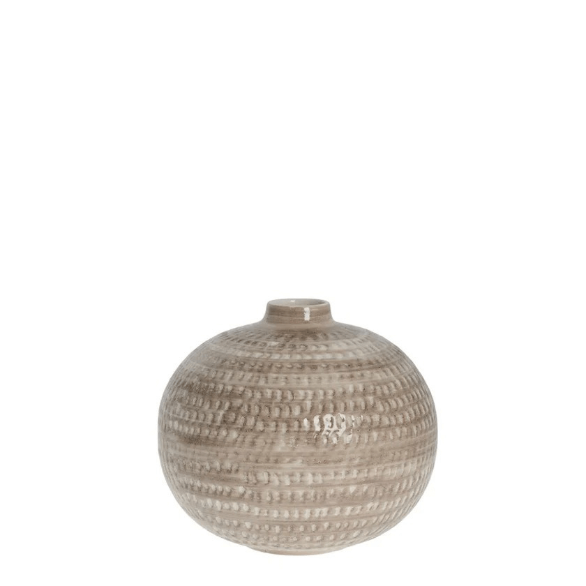 Lene Bjerre Vase Cassandra beige rund