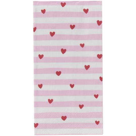 Ib Laursen Servietten rosa gestreift mir Herzen