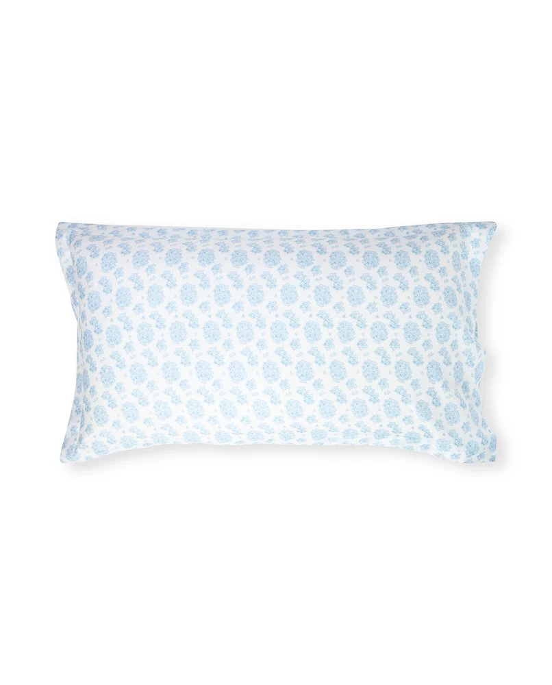 Lexington Kissenbezug Baumwollsatin mit floralem Hortensienprint 40 x 80 cm