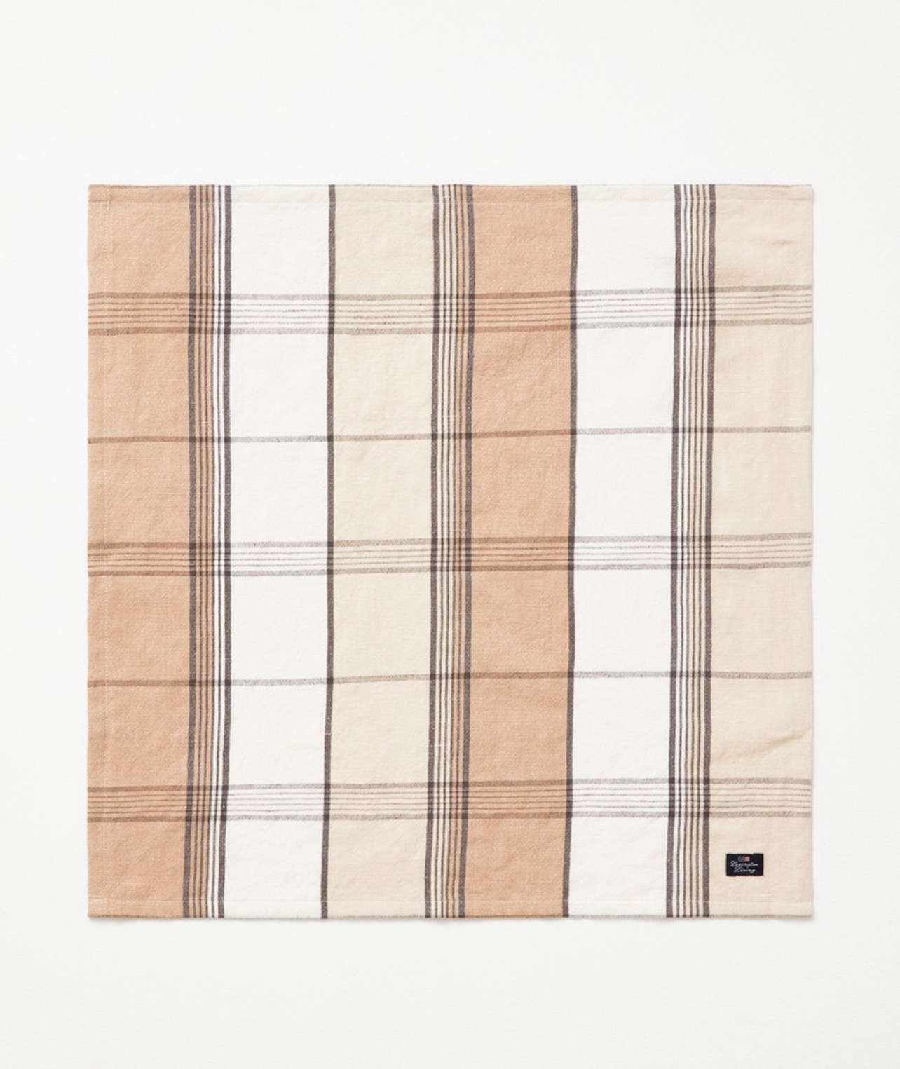 Lexington Leinen Serviette beige kariert