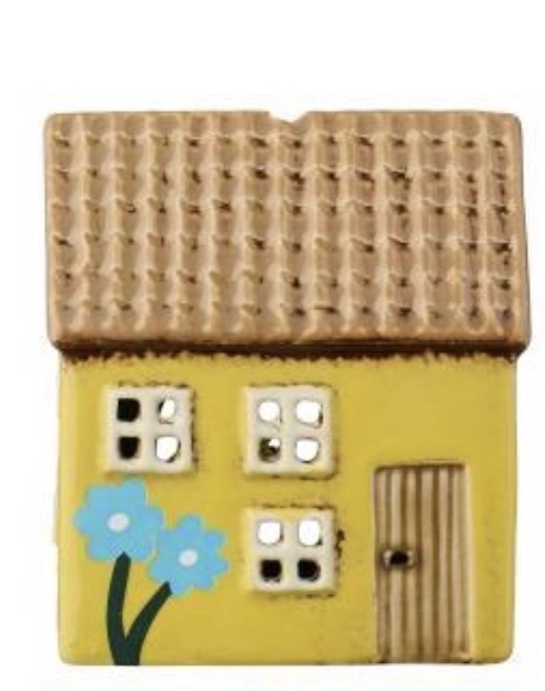 Ib Laursen Lichthaus Nyhavn Mini gelb mit blauen Blumen