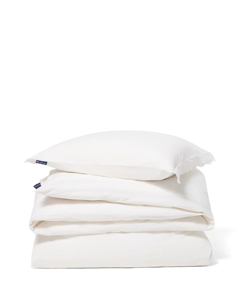 Lexington Bettwäsche Set Muschelsaum weiss 135 x 200 cm / 80 x 80 cm