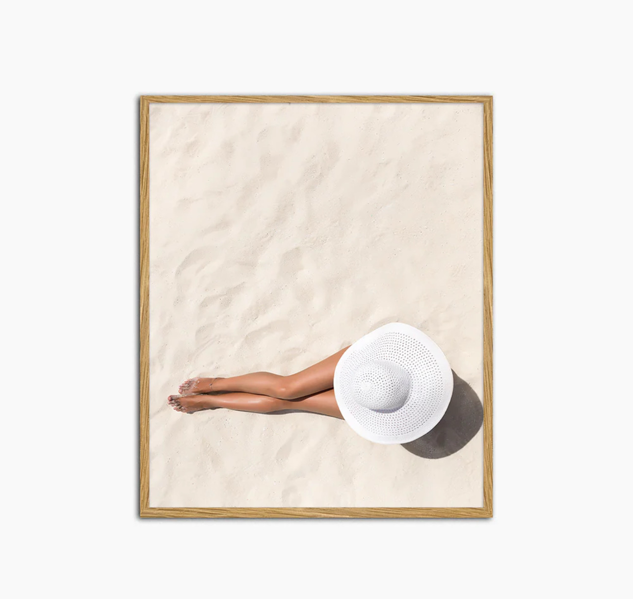 Wandbild White Hat Beach Portrait 50 x 60 cm