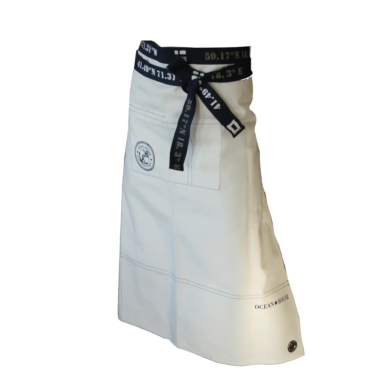 Oceanhouse Schürze weiß Canvas