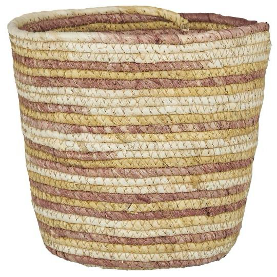 Ib Laursen Korb creme/rosa/gelb Durchmesser 22cm