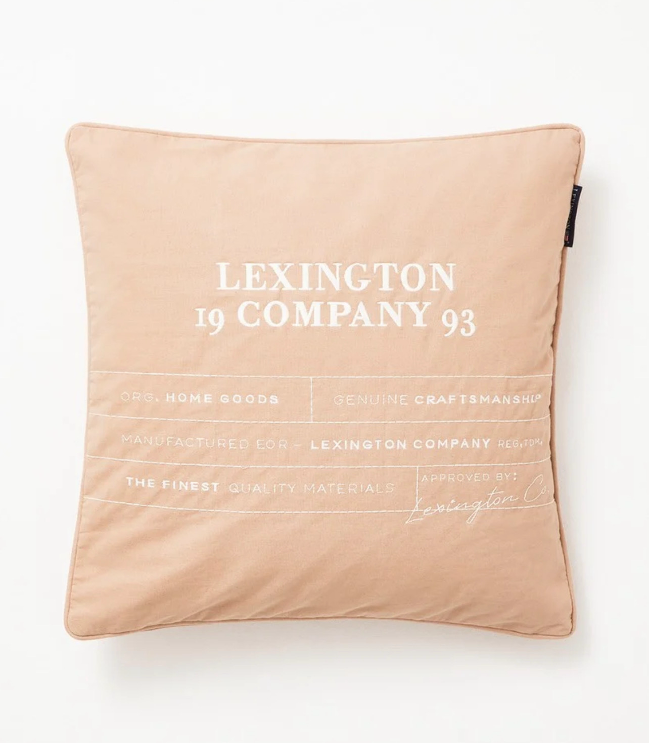 Lexington Kissenbezug Logo beige 50x50cm