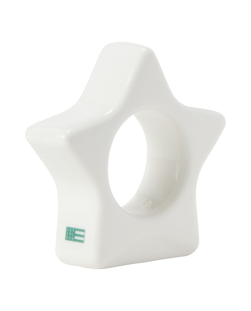 Lexington Holiday Serviettenring Stern weiss