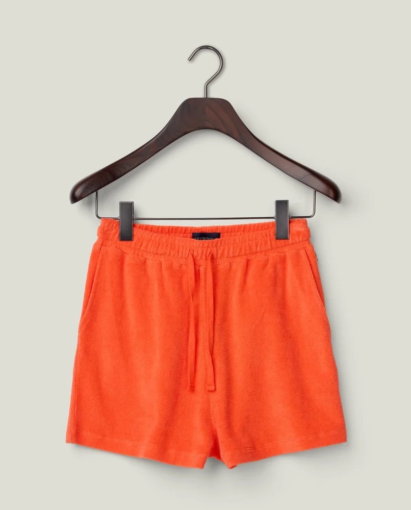 Lexington Frottee Shorts Bio Baumwolle korallrot