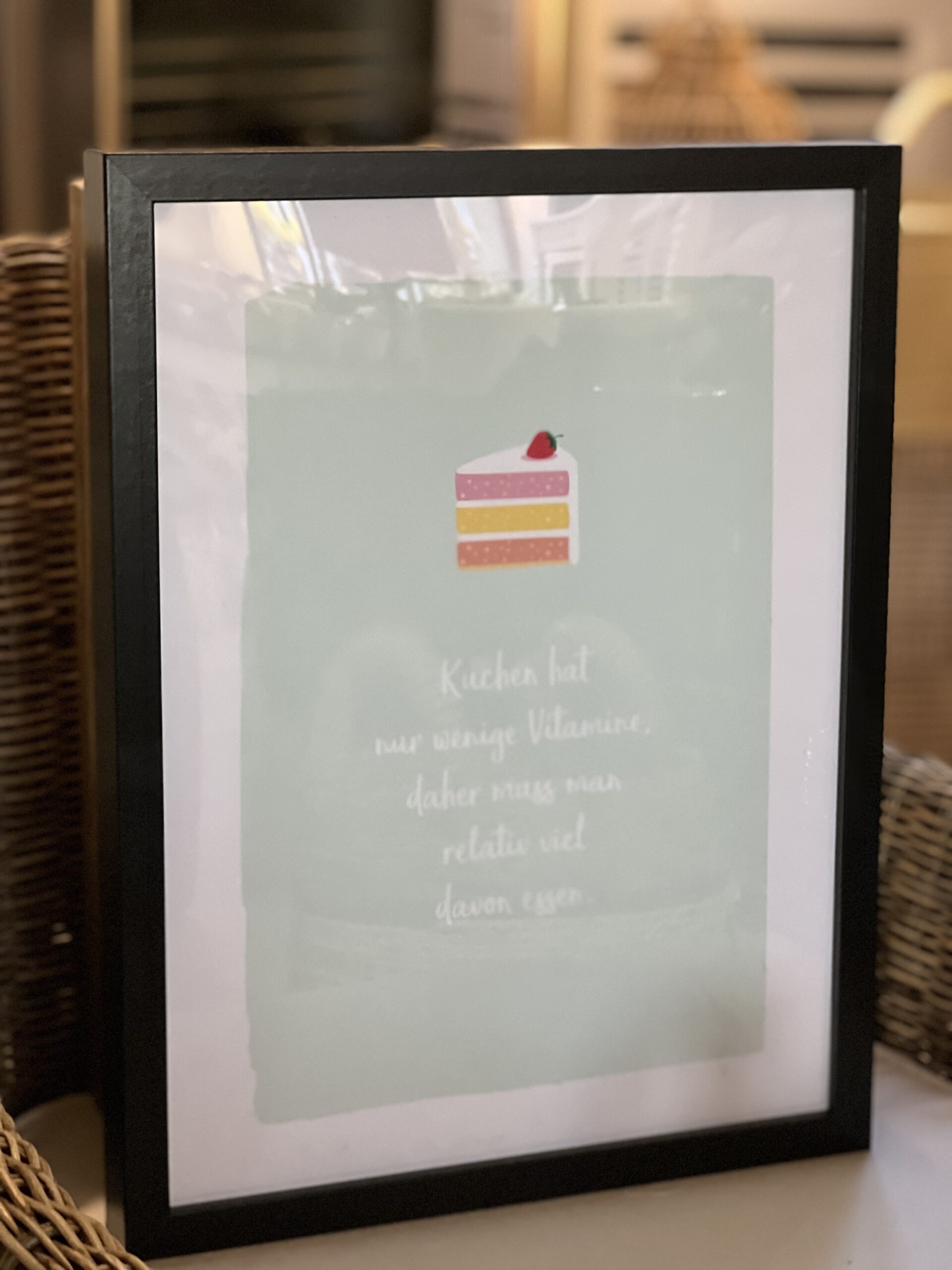 Kunstdruck Kuchen hat nur wenige Vitamine 30x40cm