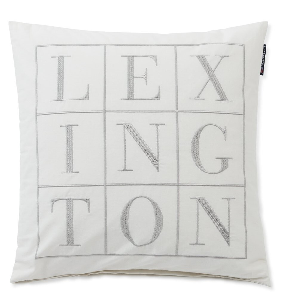 Lexington Kissenbezug Twill Logo weiss 50x50cm