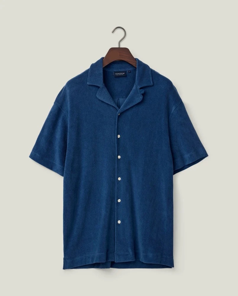 Lexington Frottee Hemd Bio Baumwolle marineblau