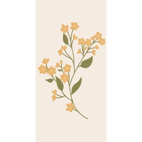 Ib Laursen Servietten Blumen gelb