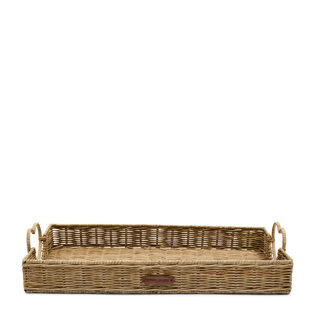 Riviera Maison Rustic Rattan Tablett Happy Hearts 50 cm x 30 cm